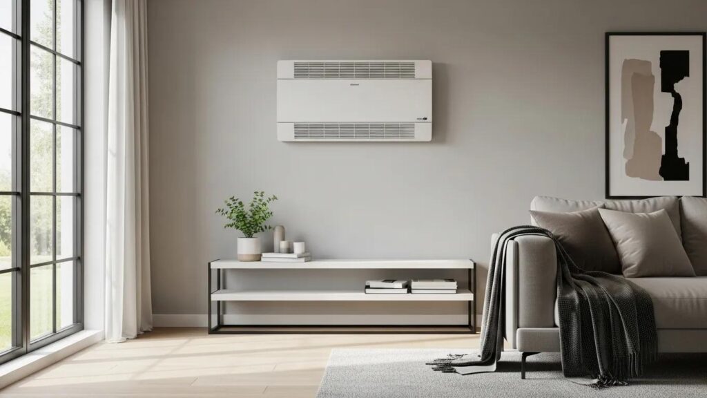 Modern HVAC system in a comfortable home environment